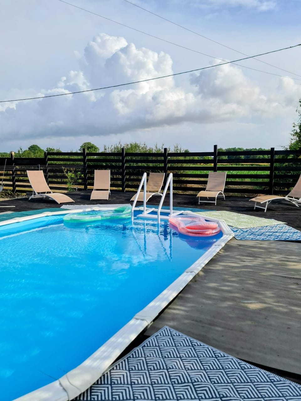 Natural landscape, Pool view, Swimming pool, sunbed