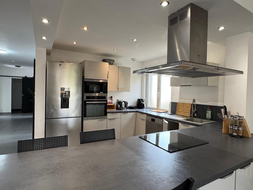 Kitchen or kitchenette, oven, stove, stove