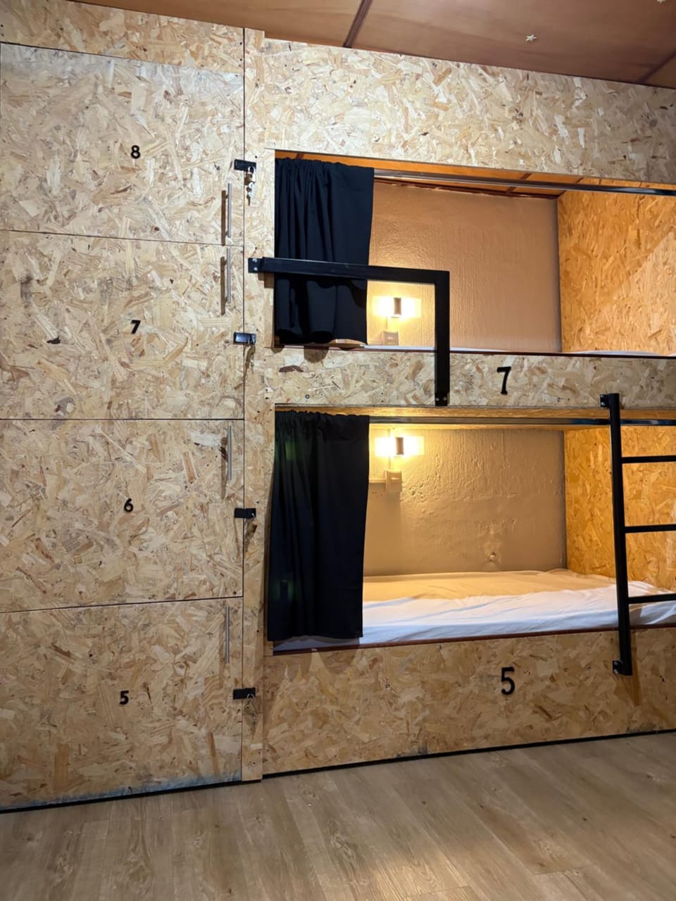 Bedroom, bunk bed, wardrobe