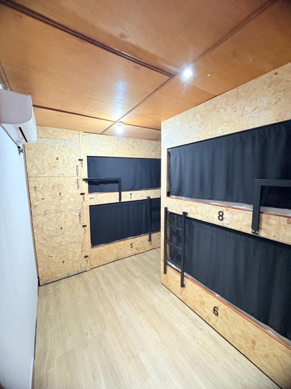 bunk bed, wardrobe