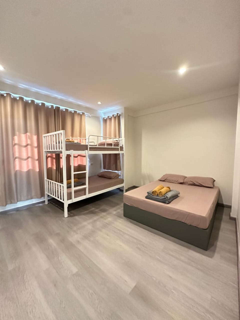 Photo of the whole room, bunk bed
