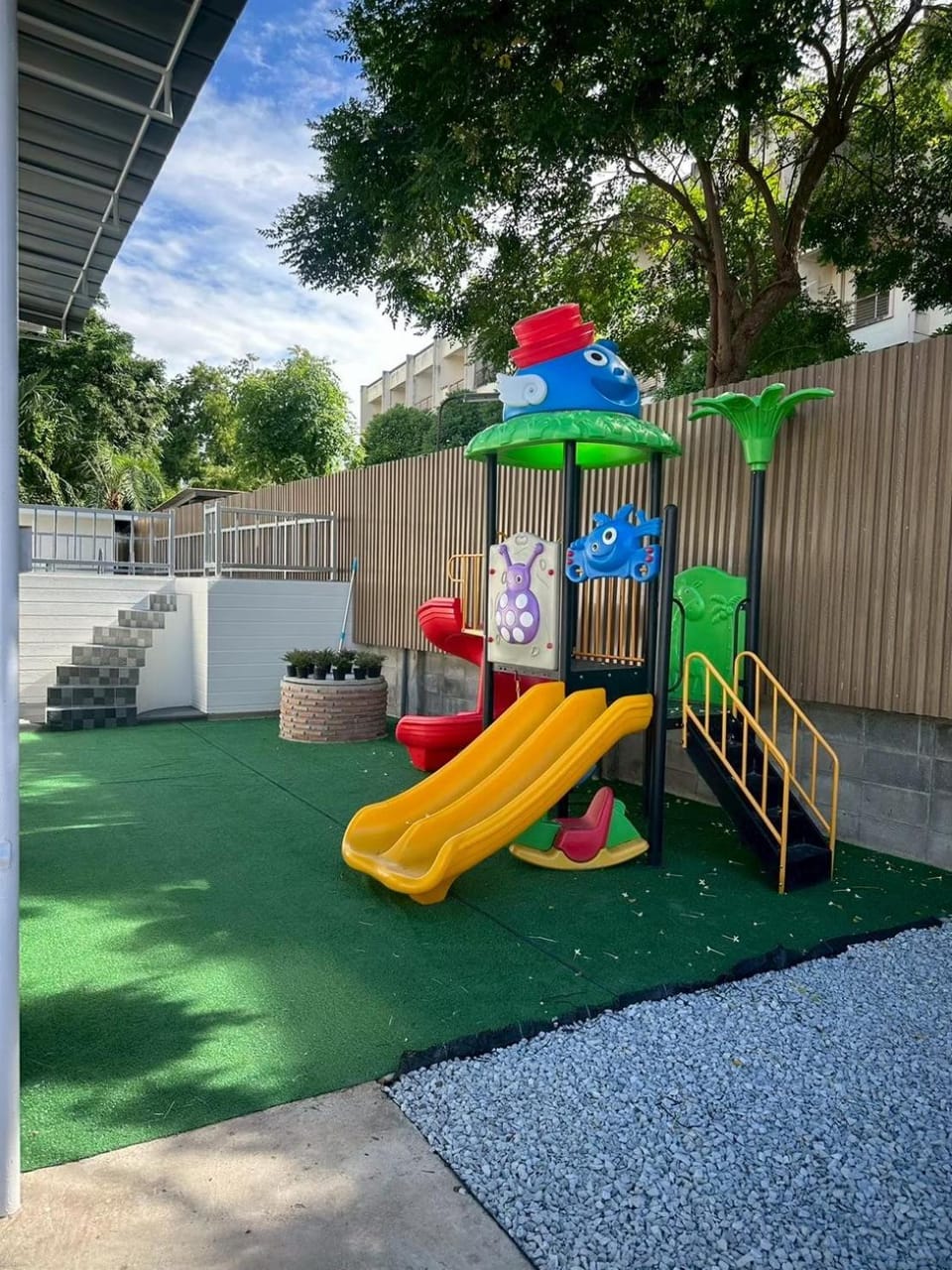 Children play ground, Garden, Garden view, Pool view