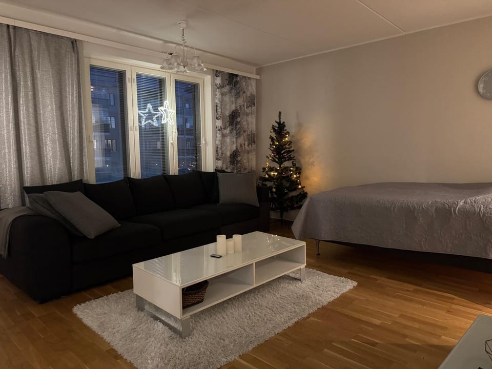 Bed, Living room, Photo of the whole room, Seating area