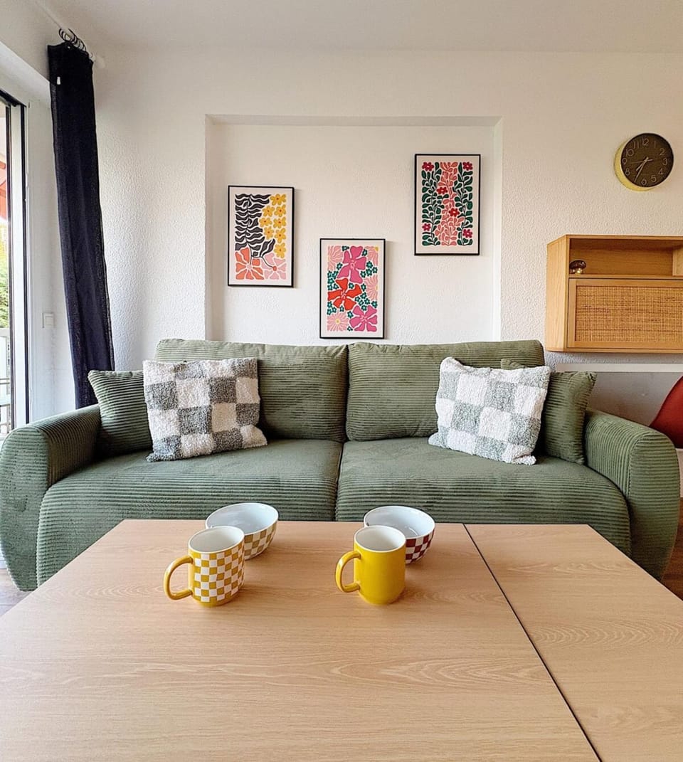 Bed, Living room, Seating area