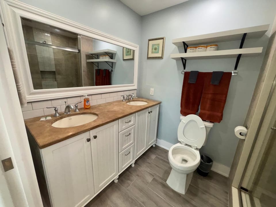 Shower, Toilet, Bathroom, towels