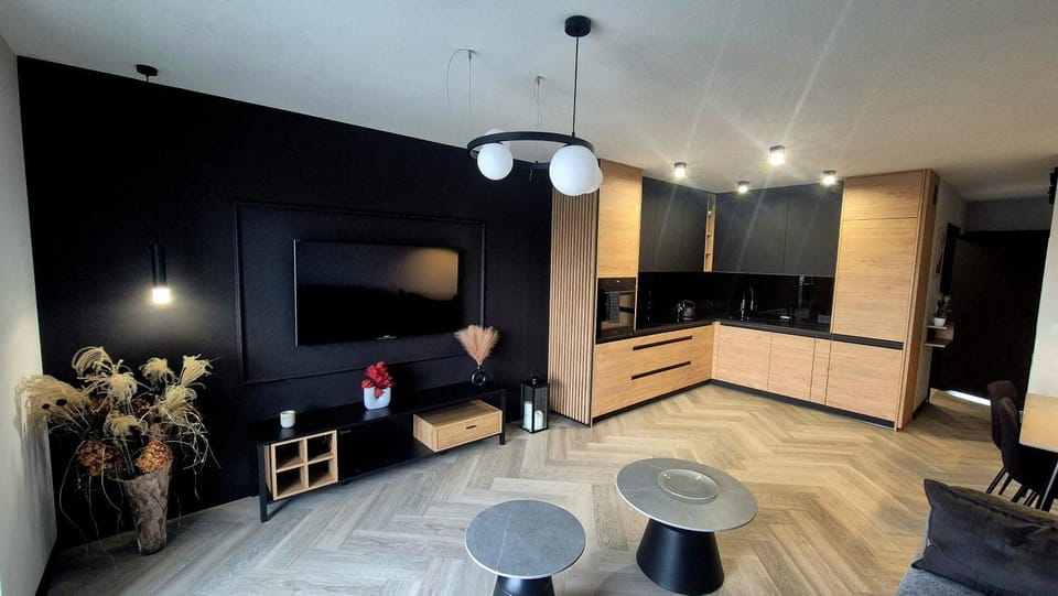 Kitchen or kitchenette, Living room, Seating area