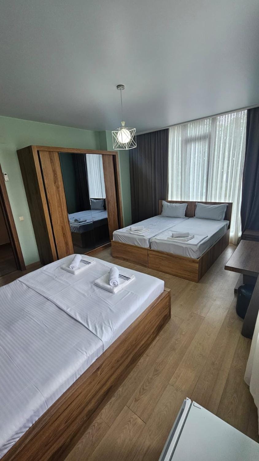 Bed, Photo of the whole room, Bedroom, towels, wardrobe