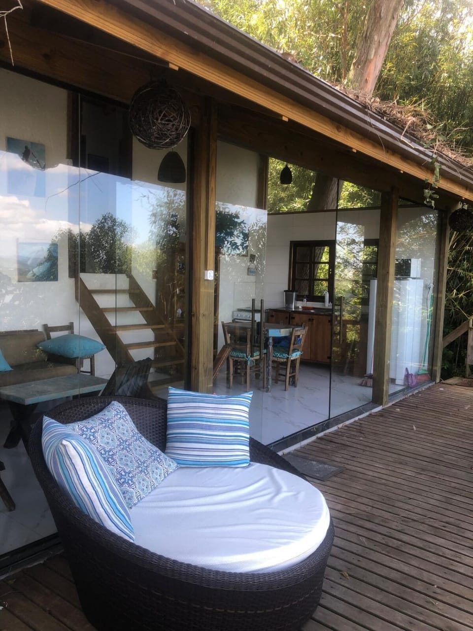 Casa confortável com uma bela vista na Praia da Ferrugem em SC House in Garopaba