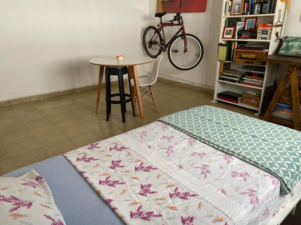 Bed, Library, Photo of the whole room, Cycling, Bedroom