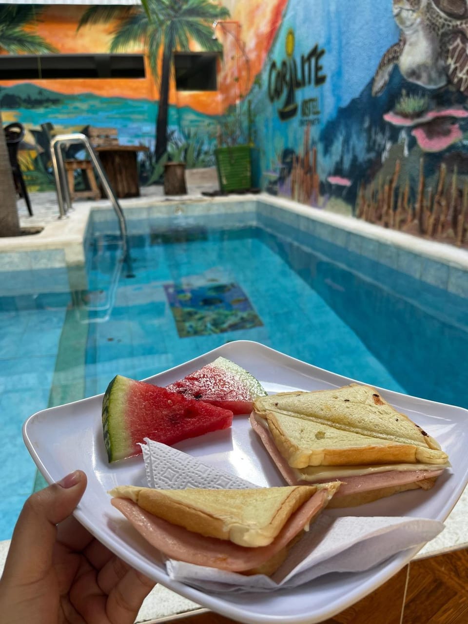 Food and drinks, Food, Pool view, Breakfast