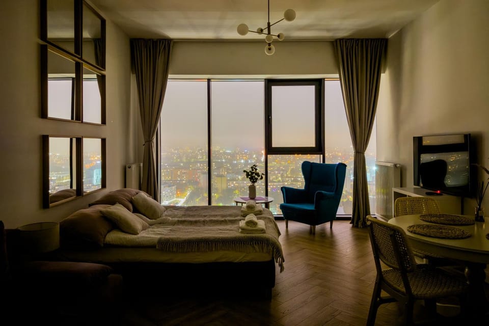 ANS Hanza Tower Apartament 21st floor with city view, swimming pool, sauna, jacuzzi, viewing terrace Apartment in Szczecin