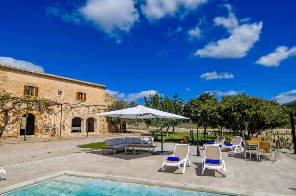 Property building, Living room, Swimming pool