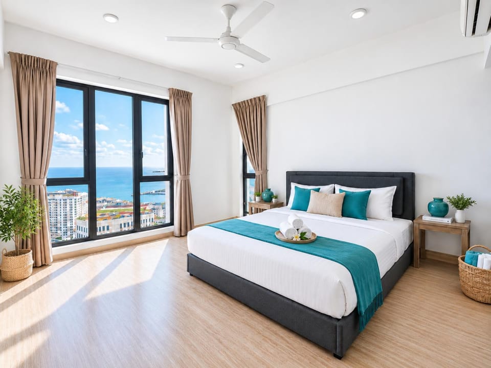 Bed, Photo of the whole room, Bedroom, Sea view, Sea view, room service, room service