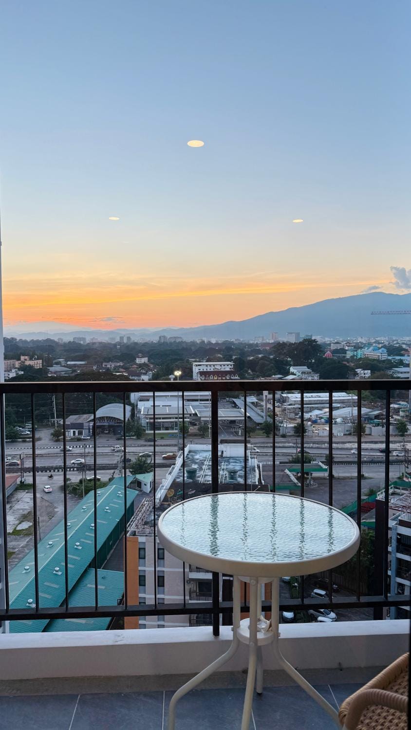 Natural landscape, Balcony/Terrace, Sunset