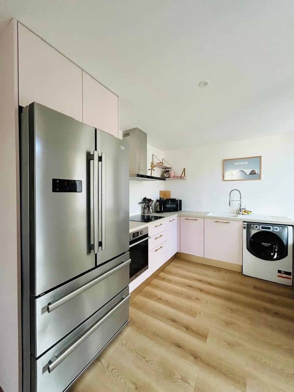 Kitchen or kitchenette, dishwasher, oven, pet friendly, stove, toaster, washing machine, dryer