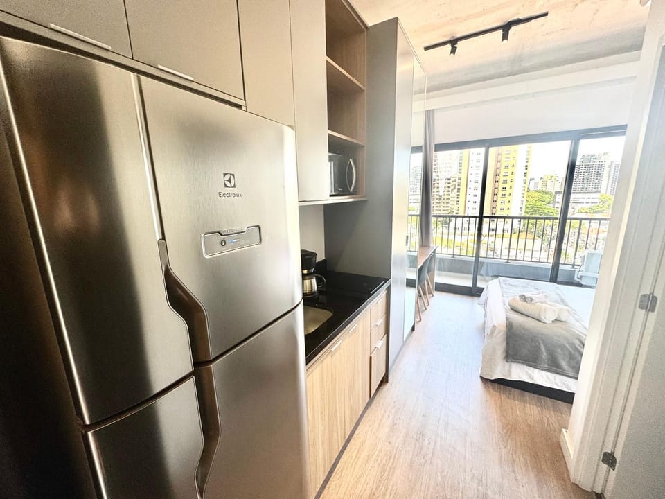 Studio Novíssimo Vila Olímpia Premium! Academia Spinning CoWorking Beach Tennis Lavanderia Sala de Massagem! 9 min Congonhas Apartment in Sao Paulo City