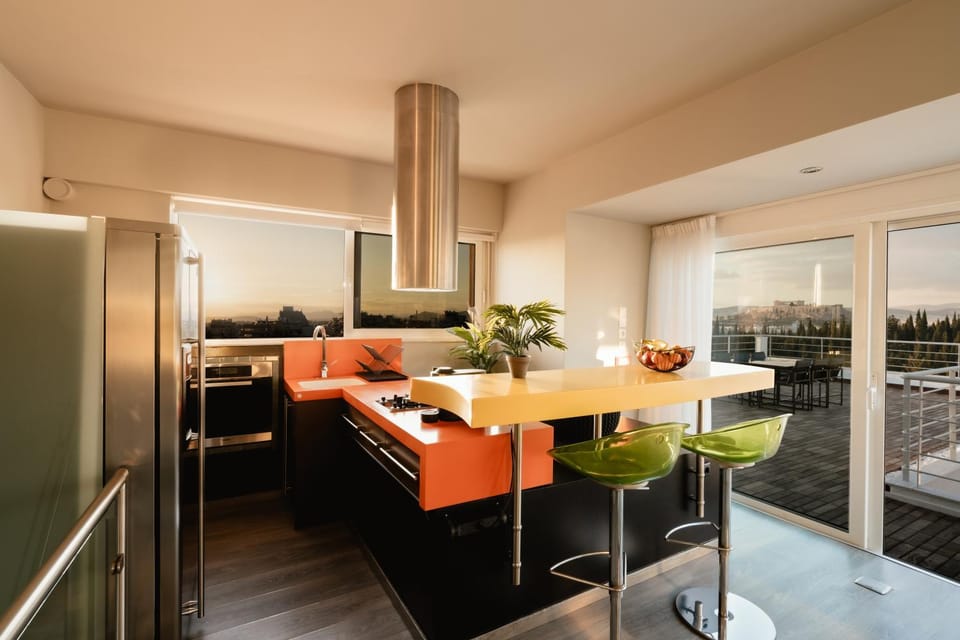 View (from property/room), Kitchen or kitchenette, Seating area