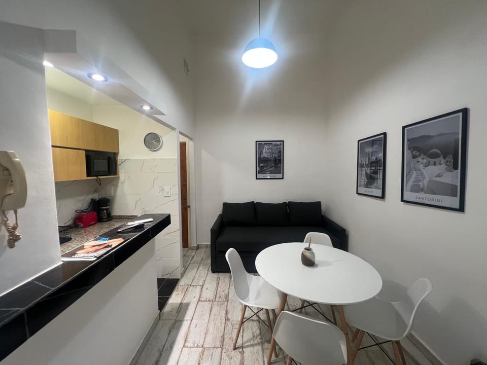 Kitchen or kitchenette, Living room, Dining area