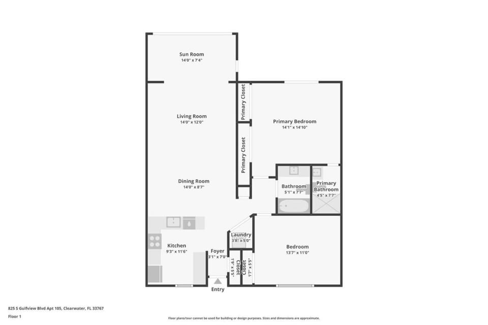 Tranquil Gulf Front 2 Bedroom 2 Bath Condo in Clearwater Beach, 55 and over, 3 Month Minimum Apartment in Clearwater Beach