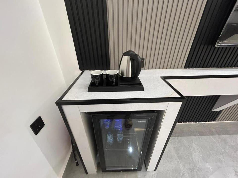 Kitchen or kitchenette, minibar