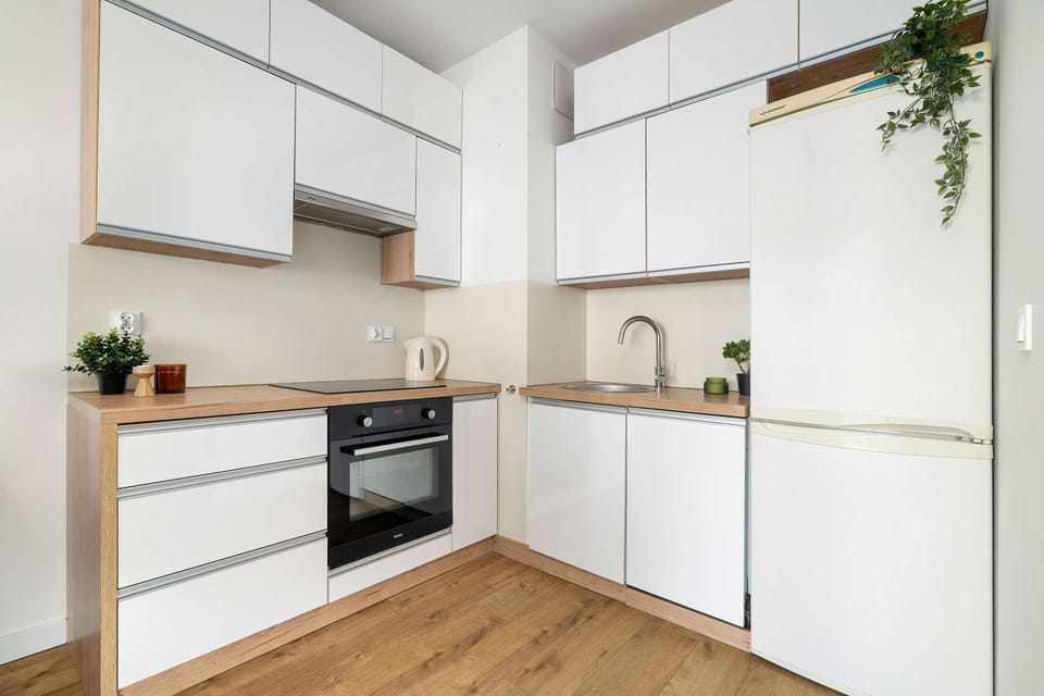 Kitchen or kitchenette, dishwasher, oven, stove