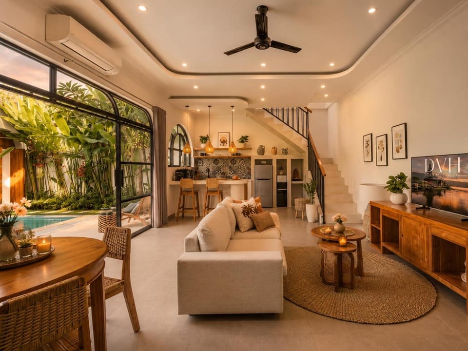 TV and multimedia, Living room, Dining area, Pool view, Swimming pool