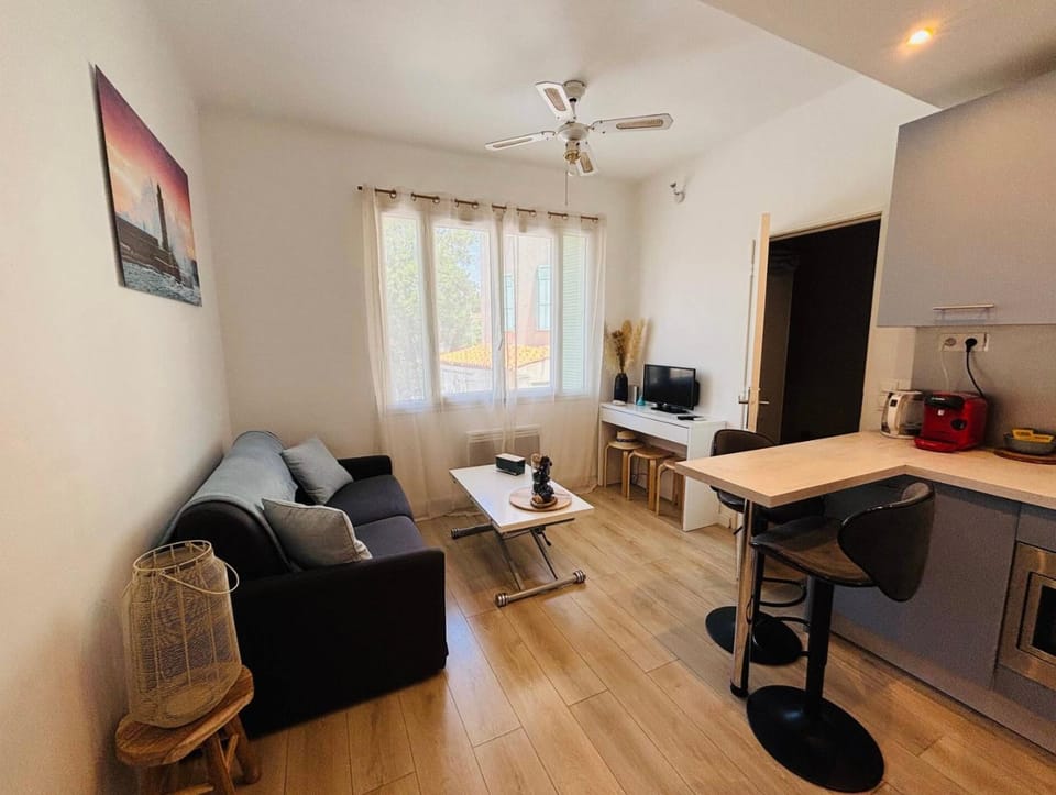 Living room, kitchen