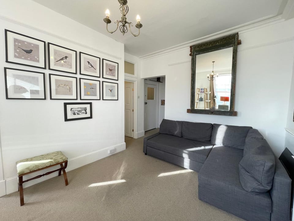 Bed, Living room, Seating area