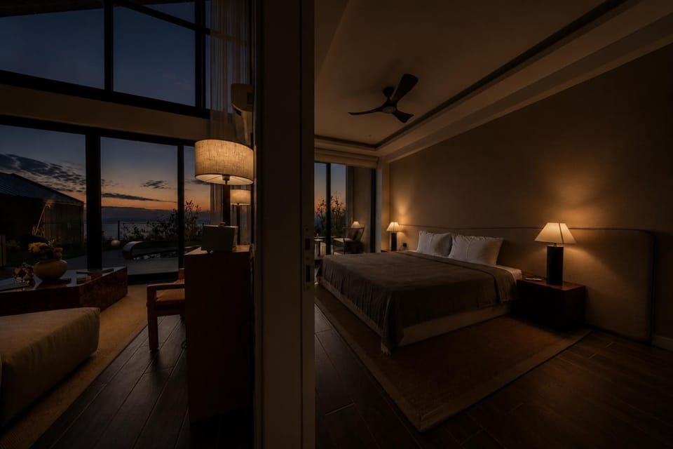 Bed, Natural landscape, Bedroom