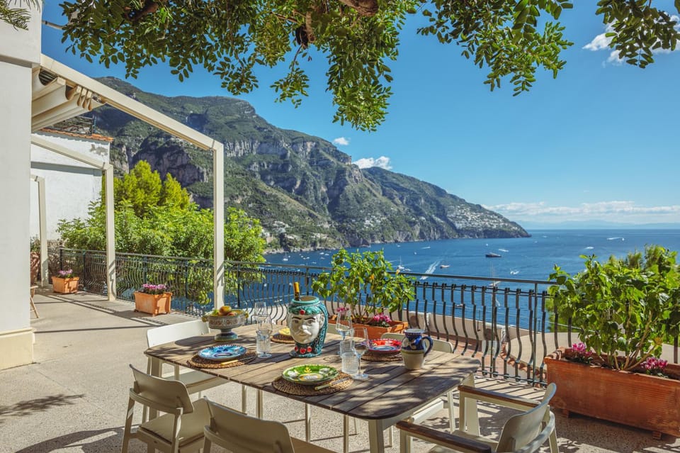 Balcony/Terrace, Dining area, Mountain view, Sea view
