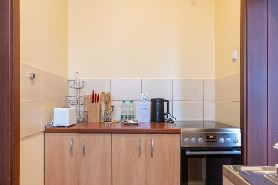 Kitchen or kitchenette, toaster