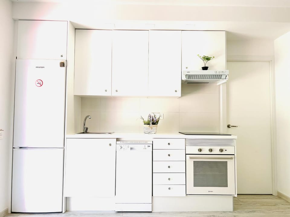 Kitchen or kitchenette, dishwasher