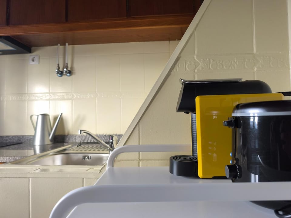Kitchen or kitchenette, toaster