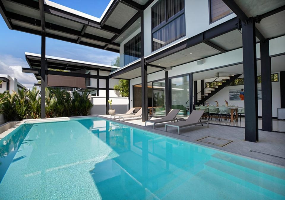 Property building, Pool view, Swimming pool, sunbed