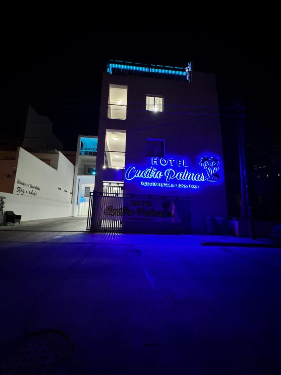Property building, Night, Street view