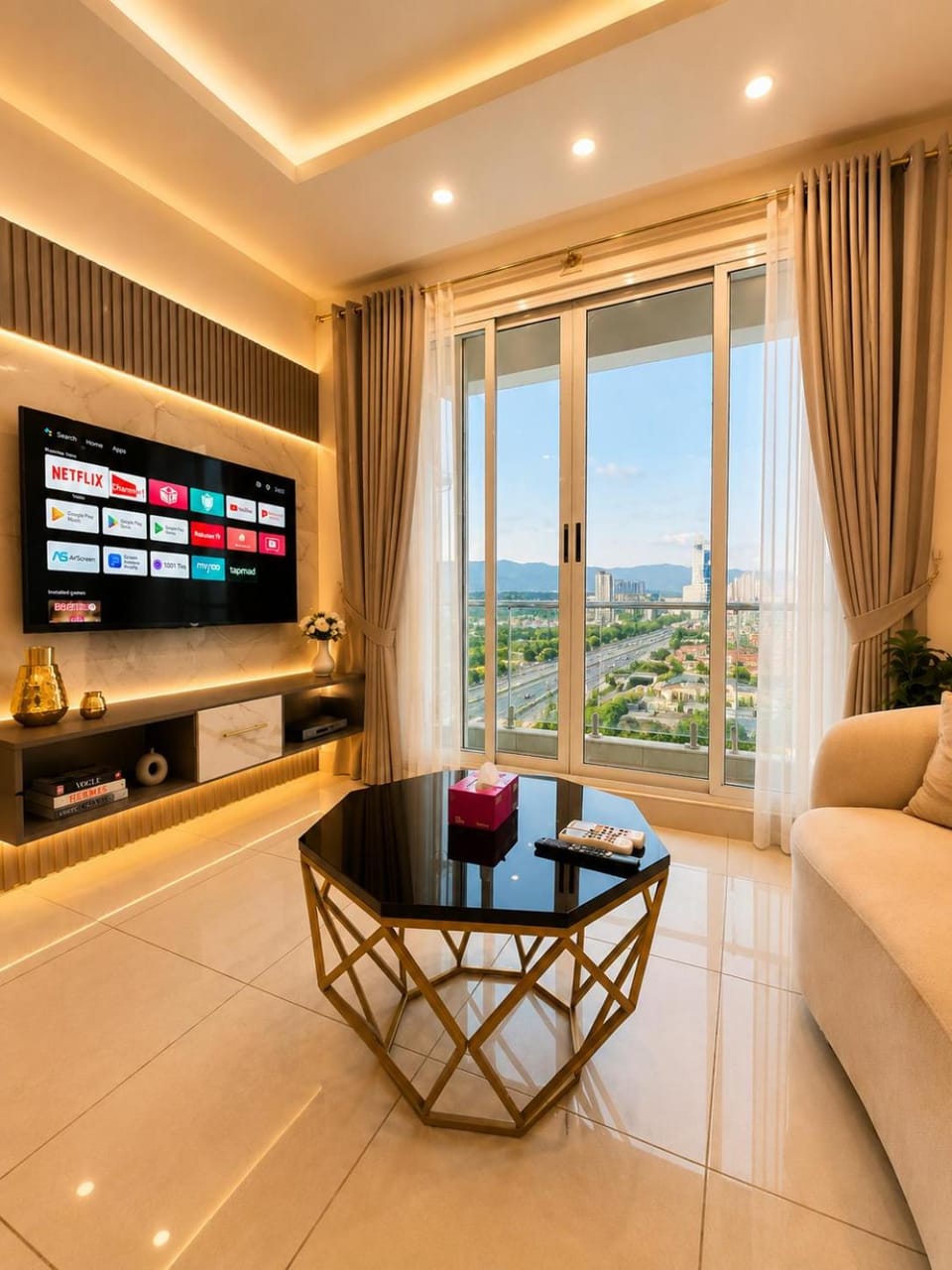 TV and multimedia, Living room, Seating area, Dining area
