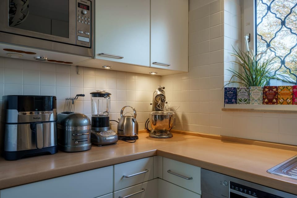 Coffee/tea facilities, Kitchen or kitchenette, stove, toaster