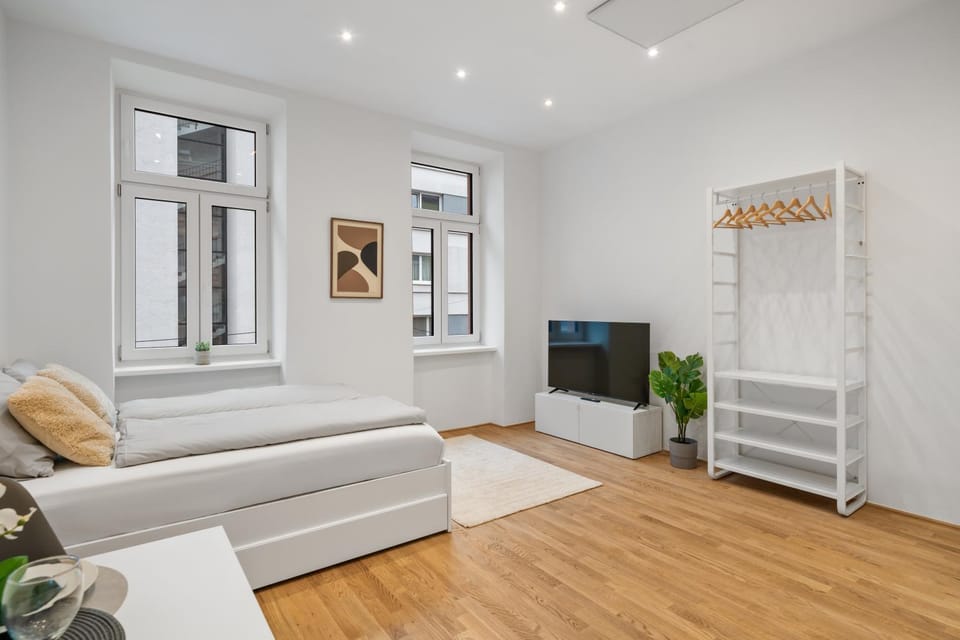 Bed, TV and multimedia, Living room, Bedroom, wardrobe