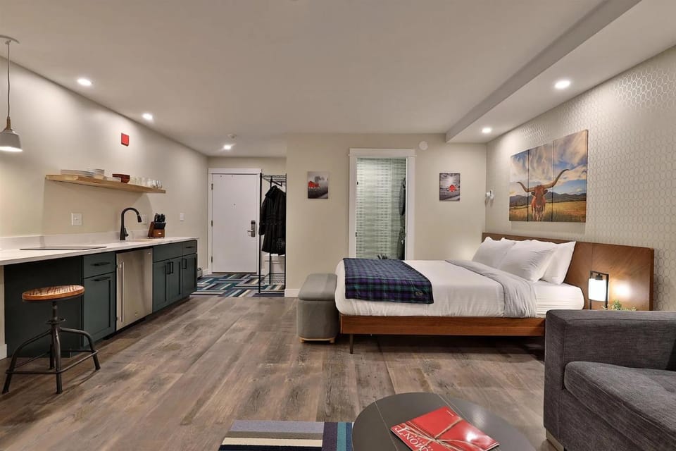 Stylish Studio for 4 with EV Charger, Summer Pool & Shuttle Access House in Mendon