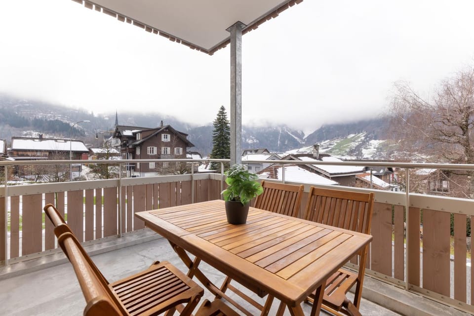 Winter, View (from property/room), Balcony/Terrace, Mountain view