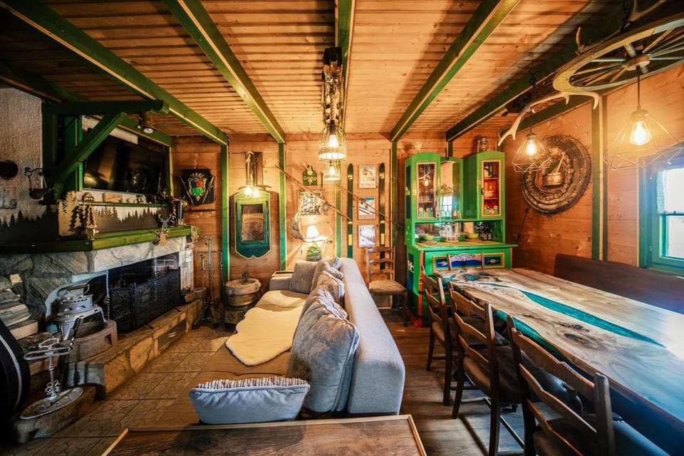 Living room, fireplace
