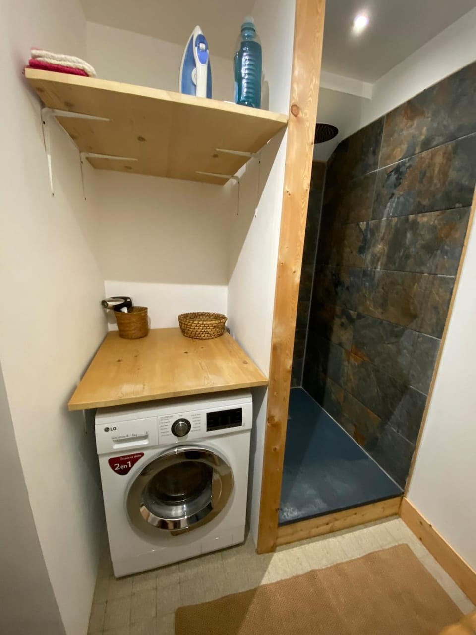 Bathroom, washing machine, dryer
