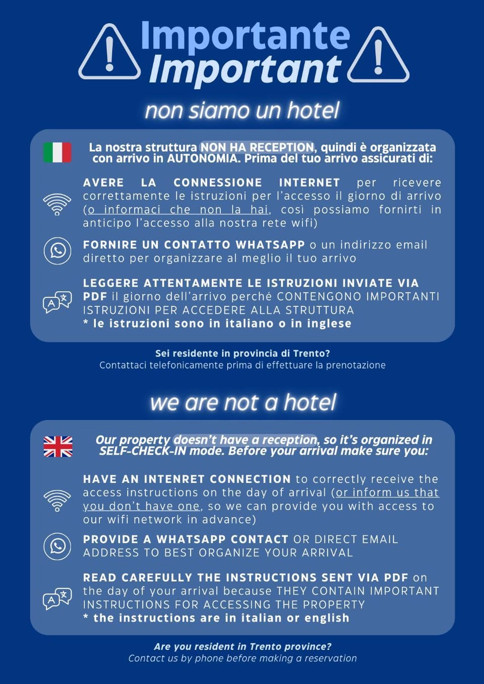 Casa Mia - NO Reception Bed and Breakfast in Trentino-South Tyrol