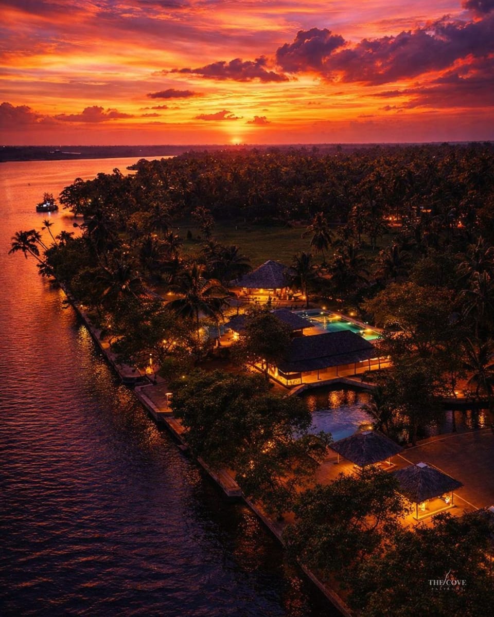 Natural landscape, Lake view, River view, Sunset