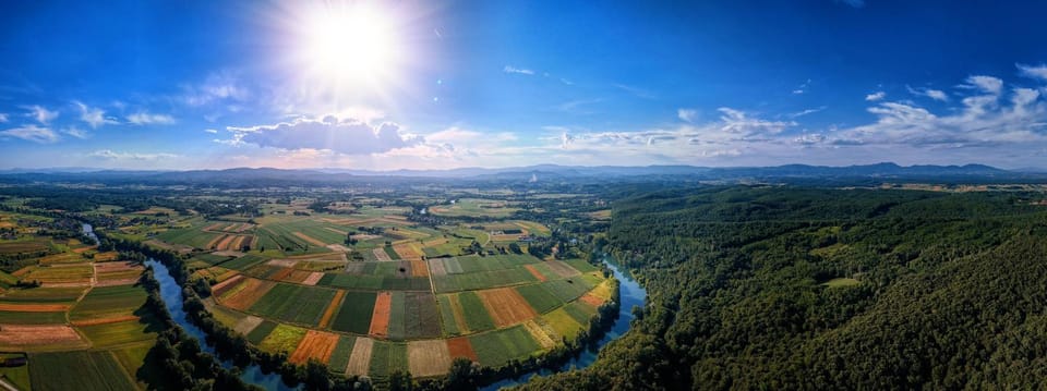 Natural landscape, Bird's eye view, Mountain view, River view