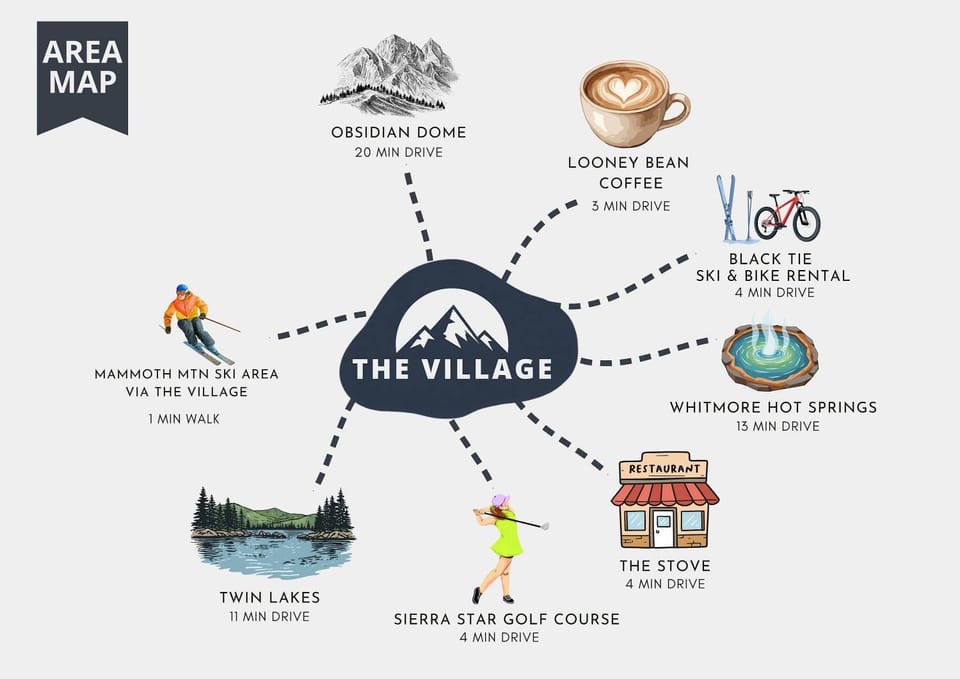 The Village #2408 - Village Center Cozy Getaway w Fireplace House in Mammoth Lakes