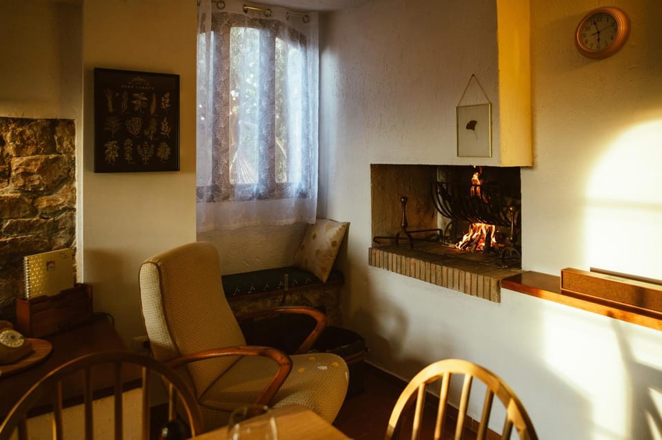 Living room, fireplace