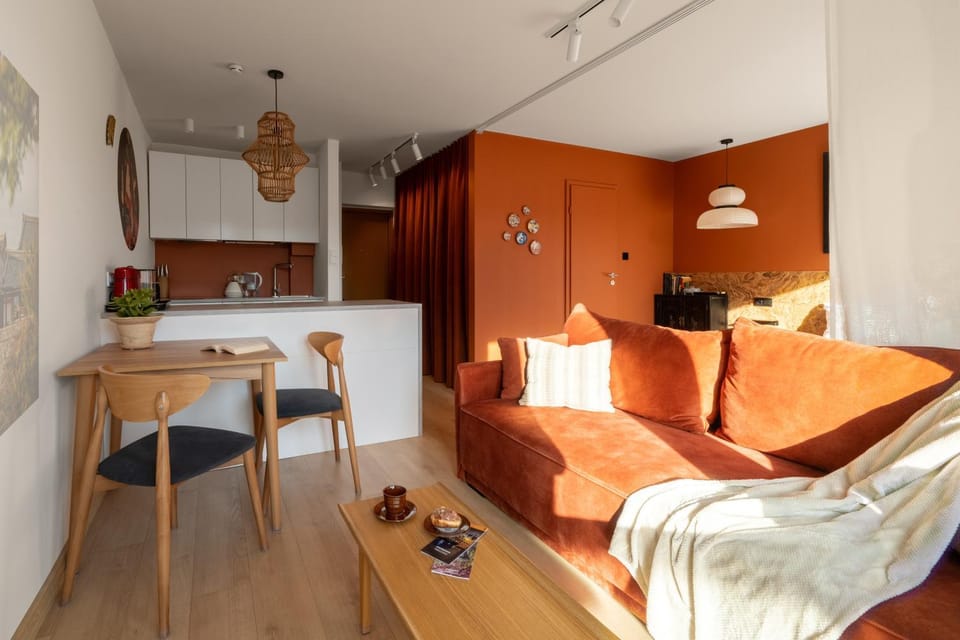 Kitchen or kitchenette, Living room, Dining area