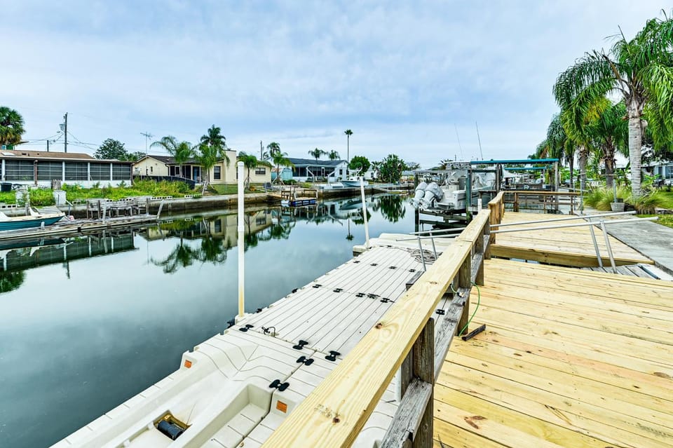 Canal-Front Home w/ Boat Dock & Lanai in Hudson House in Hudson