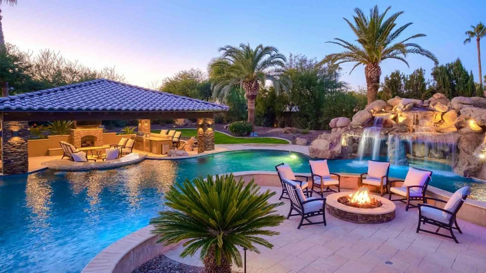 Natural landscape, Pool view, Swimming pool, Swimming pool, sunbed